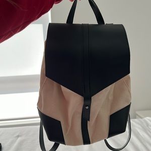 Canvas backpack with adjustable straps